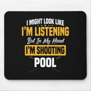 Billiards Player Pool Table Snooker Pyramid Billia Mouse Mat