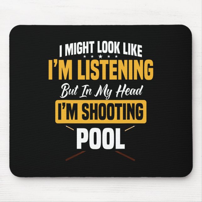 Billiards Player Pool Table Snooker Pyramid Billia Mouse Mat (Front)