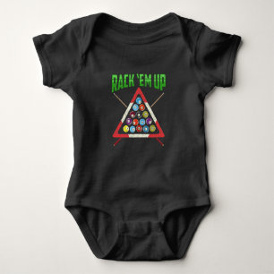 Billiards Player Rack em Up Eight Ball Snooker Baby Bodysuit