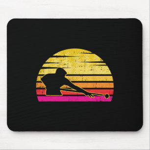 Billiards Player Retro Vintage Sports Pool Snooker Mouse Mat