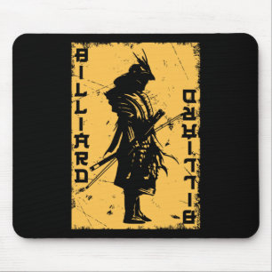 Billiards Player Samurai Japan Warrior Snooker Poo Mouse Mat