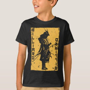 Billiards Player Samurai Japan Warrior Snooker Poo T-Shirt
