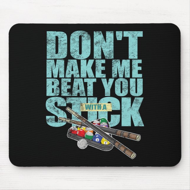 Billiards Player Shoot Pool Snooker Cue  Mouse Mat (Front)