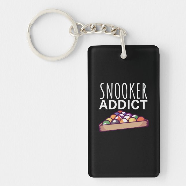 Billiards Player | Snooker Addict Key Ring (Front)
