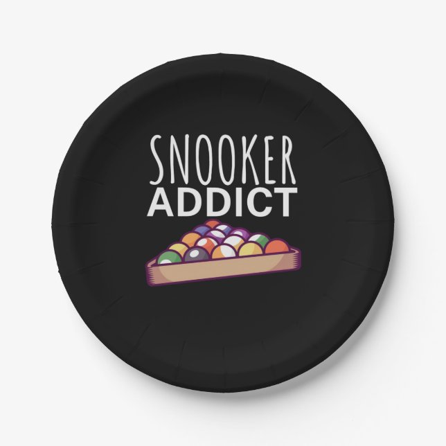 Billiards Player | Snooker Addict Paper Plate (Front)