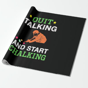 Billiards Player Snooker Start Chalking Wrapping Paper