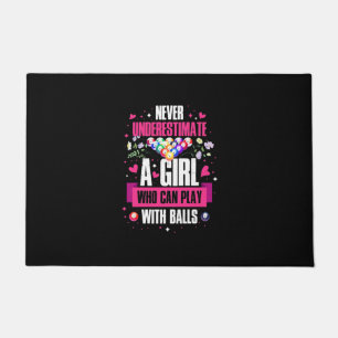 Billiards Player This Girl Can Play Pool Billiards Doormat