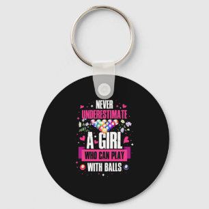 Billiards Player This Girl Can Play Pool Billiards Key Ring
