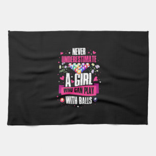 Billiards Player This Girl Can Play Pool Billiards Tea Towel