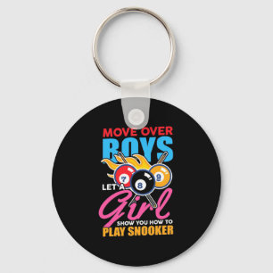 Billiards Player This Girl Plays Billiards Key Ring