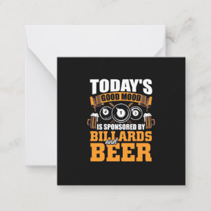 Billiards Player Today Billiards And Beer Card