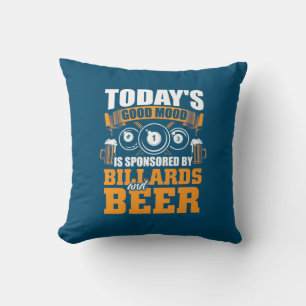 Billiards Player Today Billiards And Beer Cushion