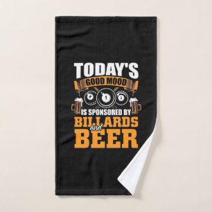Billiards Player Today Billiards And Beer Hand Towel