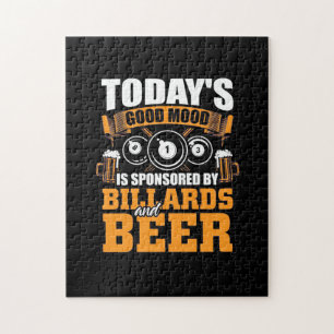 Billiards Player Today Billiards And Beer Jigsaw Puzzle