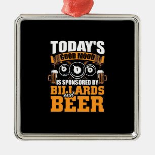 Billiards Player Today Billiards And Beer Metal Tree Decoration