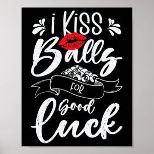 Billiards Pool 8 Ball Snooker Female Billiard Play Poster