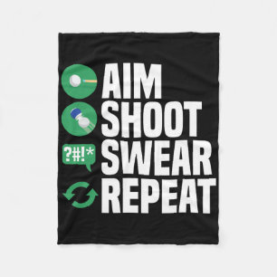 Billiards Pool Aim Shoot Swear Funny Fleece Blanket