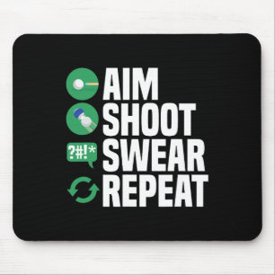 Billiards Pool Aim Shoot Swear Funny Mouse Mat