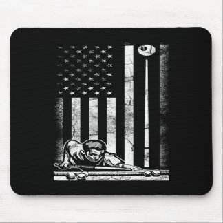 Billiards Pool American Us Flag July 4th Mouse Mat