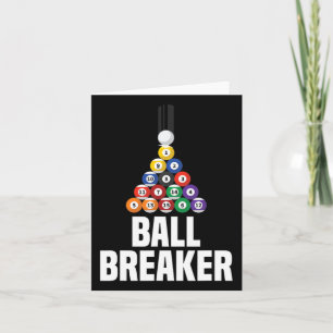 Billiards Pool Ball Breaker Funny  Card