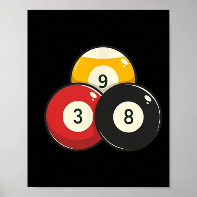 Billiards Pool Ball  Poster (Front)