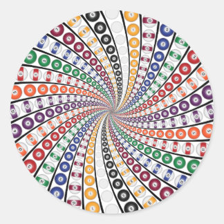 Billiards / Pool Balls Vortex: Classic Round Sticker