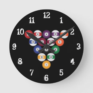 Billiards / Pool Balls: Wall Clock