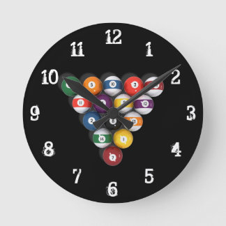 Billiards / Pool Balls: Wall Clock