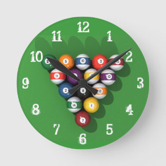 Billiards / Pool Balls: Wall Clock