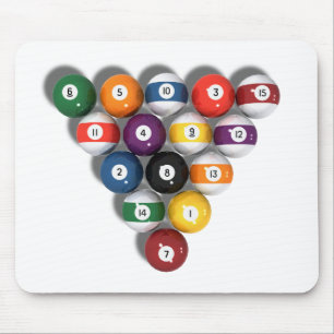 Billiards / Pool Balls with Drop Shadow: Mouse Mat