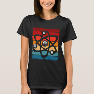 Billiards Pool Hall Sport Atom Science Vintage Ret T-Shirt
