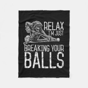 Billiards Pool Hall Sport Just Breaking Your Fleece Blanket