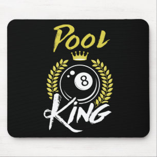 Billiards Pool King Shirt Funny Billiards Sport Po Mouse Mat