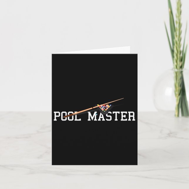 Billiards Pool Master For The Pionate Pool Lovers  Card (Front)