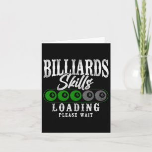Billiards Pool Player Ball 8 Ball Vintage Billiard Card