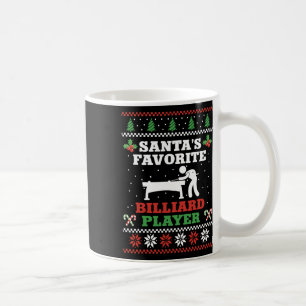 Billiards Pool Player Ball Christmas Ugly Christma Coffee Mug