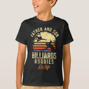 Billiards Pool Player Ball Dad Son Retro Vintage F T-Shirt