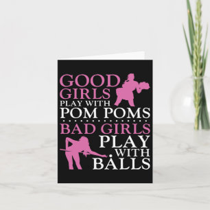 Billiards Pool Player Ball Girl Good Girls Play Wi Card
