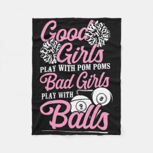 Billiards Pool Player Ball Girl Good Girls Play Wi Fleece Blanket