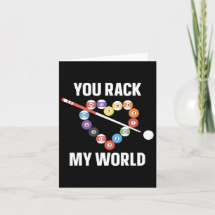 Billiards Pool Player Ball Pun Heart Valentines Da Card