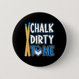 Billiards Pool Player Ball Pun Vintage Chalk Dirty 6 Cm Round Badge