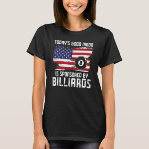 Billiards Pool Player Ball Vintage Flag 8 Ball Tod T-Shirt