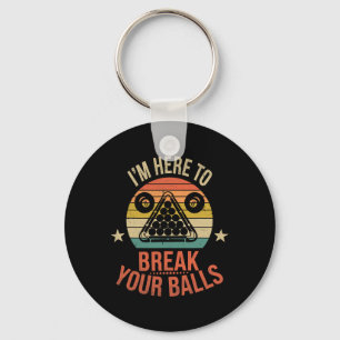 Billiards Pool Player Billiard Here To Break Your Key Ring