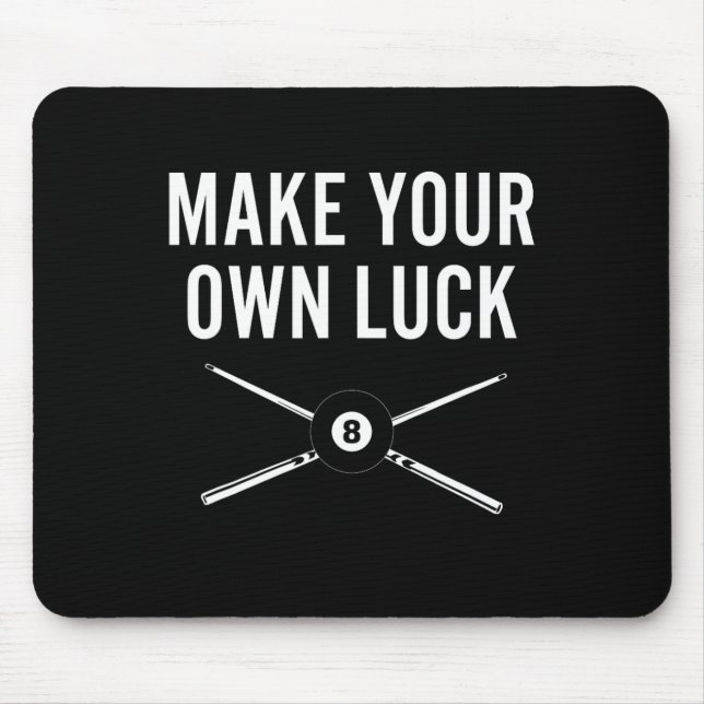 Billiards Pool Player Design With Eight Ball Make  Mouse Mat (Front)