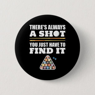 Billiards Pool Player Gift For Men Women Pool Game 6 Cm Round Badge