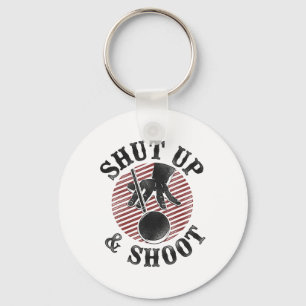 Billiards Pool Player Ll Vintage Shut Up And Shoot Key Ring