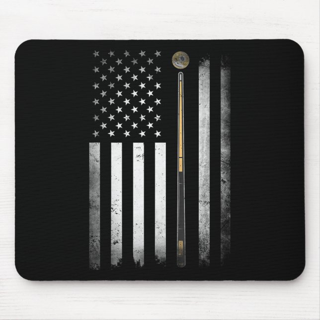 Billiards Pool Player Table Usa Us American Flag  Mouse Mat (Front)