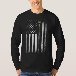 Billiards Pool Player Table USA US American Flag T-Shirt