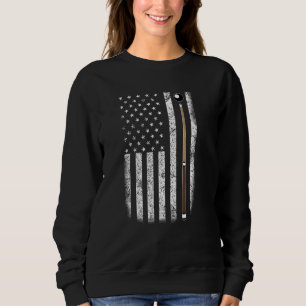 Billiards Pool Player Usa American Flag Father Bil Sweatshirt