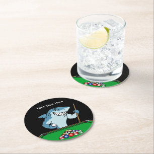 Billiards Pool Shark Guest Drink Coasters